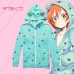 New! Love Live! Rin Hoshizora Cat Paw Printed with Ears Cosplay Hoodie Jacket 